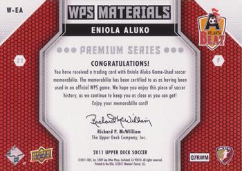 2011 Upper Deck MLS - WPS Materials Premium Series #W-EA Eniola Aluko Back