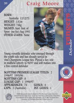 1998 Upper Deck Rangers #20 Craig Moore Back