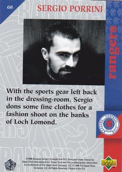 1998 Upper Deck Rangers #68 Sergio Porrini Back