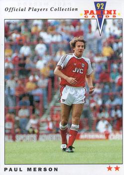 1992 Panini UK Players Collection #14 Paul Merson Front