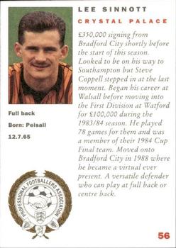1992 Panini UK Players Collection #56 Lee Sinnott Back