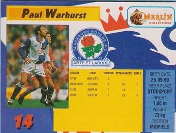 1993 Merlin's Premier League #14 Paul Warhurst Back