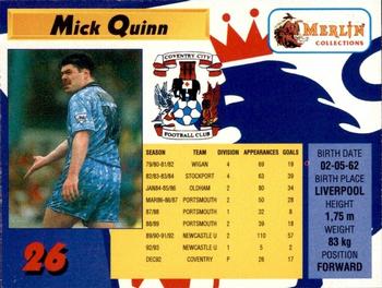 1993 Merlin's Premier League #26 Mick Quinn Back