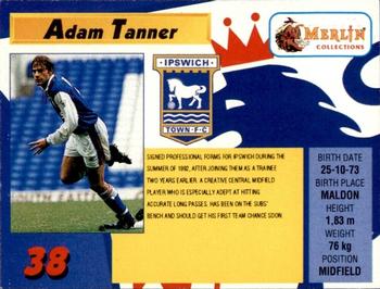 1993 Merlin's Premier League #38 Adam Tanner Back