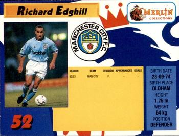 1993 Merlin's Premier League #52 Richard Edghill Back