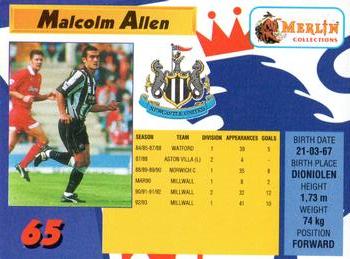 1993 Merlin's Premier League #65 Malcolm Allen Back