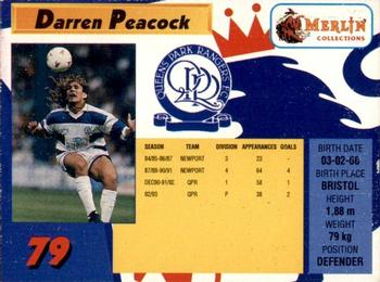 1993 Merlin's Premier League #79 Darren Peacock Back