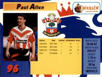 1993 Merlin's Premier League #96 Paul Allen Back