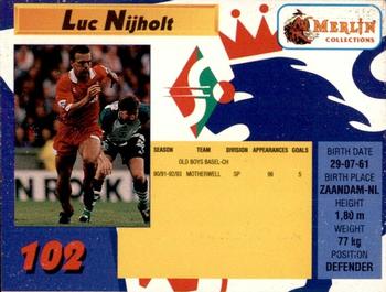 1993 Merlin's Premier League #102 Luc Nijholt Back