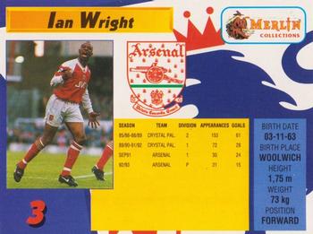 1993 Merlin's Premier League #3 Ian Wright Back