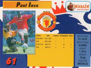 1993 Merlin's Premier League #61 Paul Ince Back