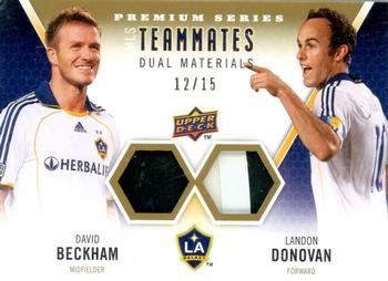 2010 Upper Deck MLS - Teammates Dual Materials Premium Series #TM-BD David Beckham / Landon Donovan Front