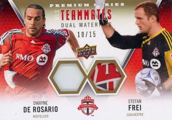2010 Upper Deck MLS - Teammates Dual Materials Premium Series #TM-DF Dwayne De Rosario / Stefan Frei Front