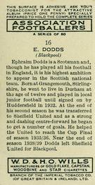 1939-40 Wills's Association Footballers #16 Ephraim Dodds Back