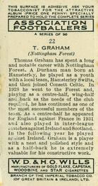 1939-40 Wills's Association Footballers #22 Thomas Graham Back
