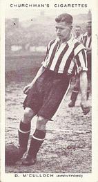 1938 Churchman's Association Footballers 1st Series #24 David M'Culloch Front