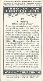 1938 Churchman's Association Footballers 1st Series #50 A. Young Back