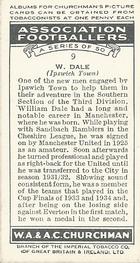 1938 Churchman's Association Footballers 1st Series #9 Billy Dale Back