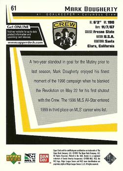 1999 Upper Deck MLS #61 Mark Dougherty Back