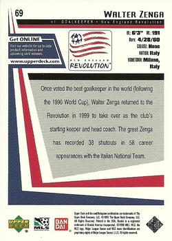 1999 Upper Deck MLS #69 Walter Zenga Back