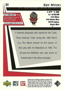 1999 Upper Deck MLS #84 Roy Myers Back