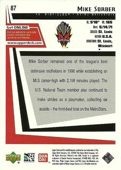 1999 Upper Deck MLS #87 Mike Sorber Back