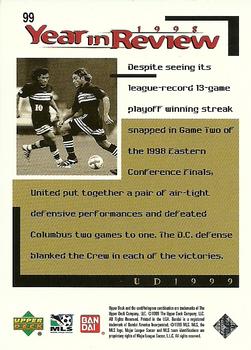 1999 Upper Deck MLS #99 D.C. United Back