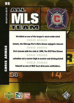 1999 Upper Deck MLS - All-MLS #B6 Chris Armas Back
