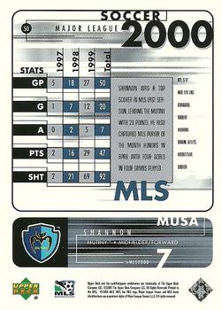 2000 Upper Deck MLS #50 Musa Shannon Back