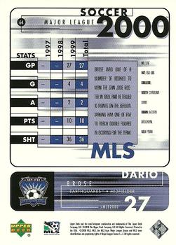 2000 Upper Deck MLS #64 Dario Brose Back
