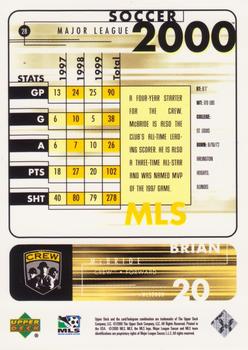 2000 Upper Deck MLS #28 Brian McBride Back