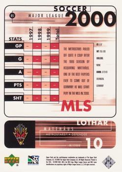 2000 Upper Deck MLS #85 Lothar Matthaus Back