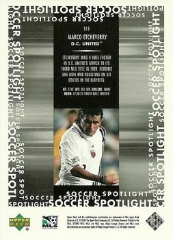 2000 Upper Deck MLS - Soccer Spotlight #S15 Marco Etcheverry Back