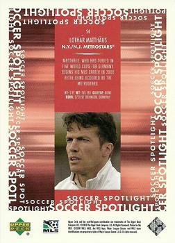 2000 Upper Deck MLS - Soccer Spotlight #S4 Lothar Matthäus Back