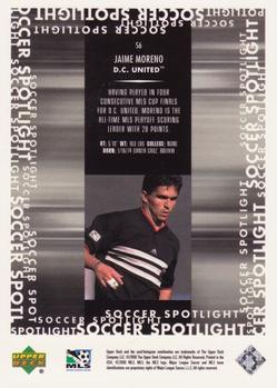 2000 Upper Deck MLS - Soccer Spotlight #S6 Jaime Moreno Back