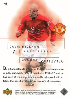 2001 Upper Deck Manchester United #46 David Beckham Back