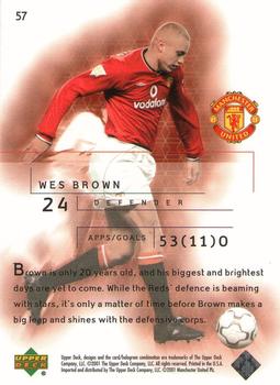 2001 Upper Deck Manchester United #57 Wes Brown Back