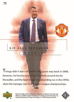 2001 Upper Deck Manchester United #75 Sir Alex Ferguson Back