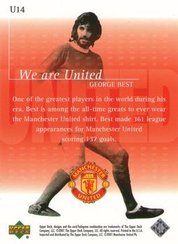 2001 Upper Deck Manchester United - We are UNITED #U14 George Best Back