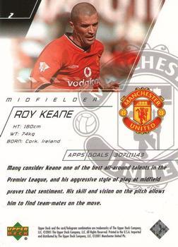 2001 Upper Deck Manchester United World Premiere #2 Roy Keane Back