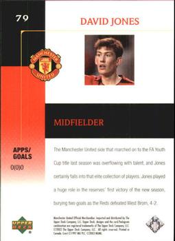 2003 Upper Deck Manchester United #79 David Jones Back