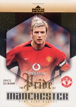 2003 Upper Deck Manchester United Mini Playmakers - The Pride of Manchester #PM1 David Beckham Front