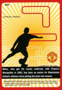 2003 Upper Deck Manchester United Strike Force #88 Laurent Blanc Back