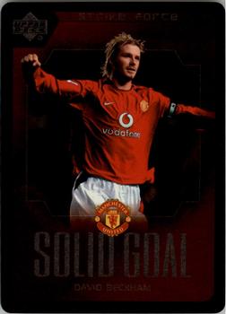 2003 Upper Deck Manchester United Strike Force - Solid Goal #SG10 David Beckham Front