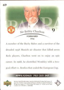 2004 SP Authentic Manchester United #69 Bobby Charlton Back