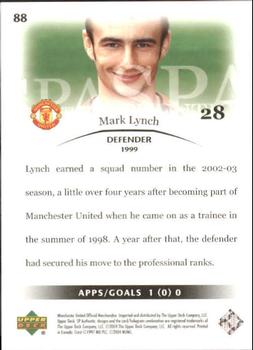 2004 SP Authentic Manchester United #88 Mark Lynch Back