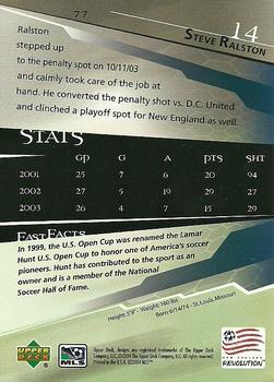 2004 Upper Deck MLS #77 Steve Ralston Back