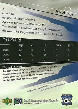 2004 Upper Deck MLS #87 Jeff Agoos Back