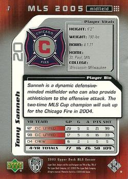 2005 Upper Deck MLS #1 Tony Sanneh Back