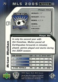 2005 Upper Deck MLS #71 Brian Mullan Back